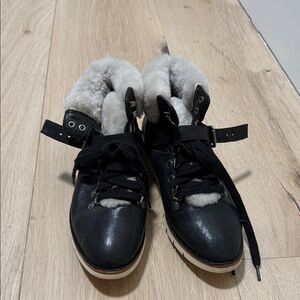 Trask Black Shearling-Lined Winter Boots